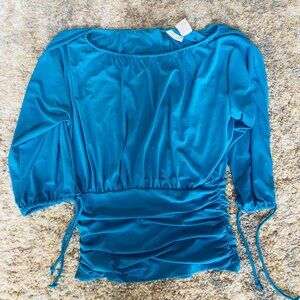 Worthington Blue Quarter Sleeve Top